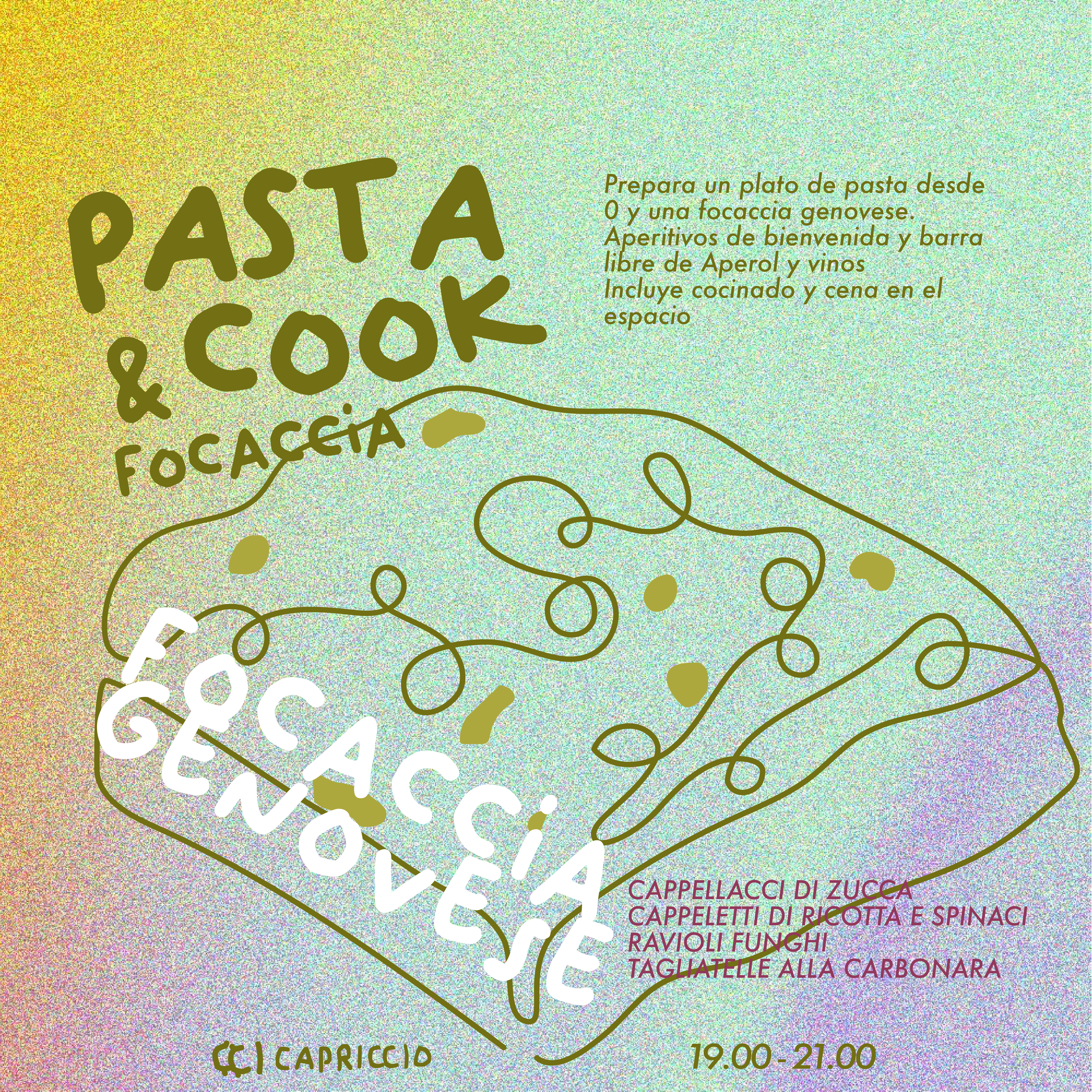 Pasta Rellena e Focaccia