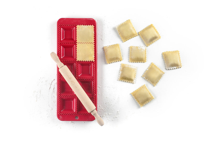 Molde Ravioli Cuadrado + Rodillo